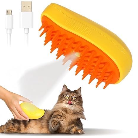 2 in 1 Mango Shape Pet Steam Brush