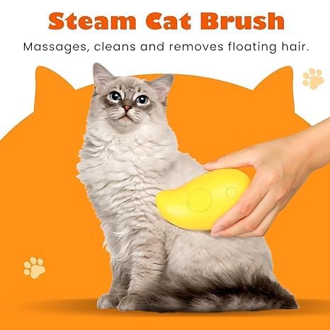 2 in 1 Mango Shape Pet Steam Brush