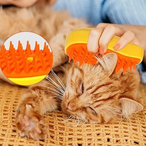 2 in 1 Mango Shape Pet Steam Brush